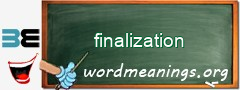 WordMeaning blackboard for finalization